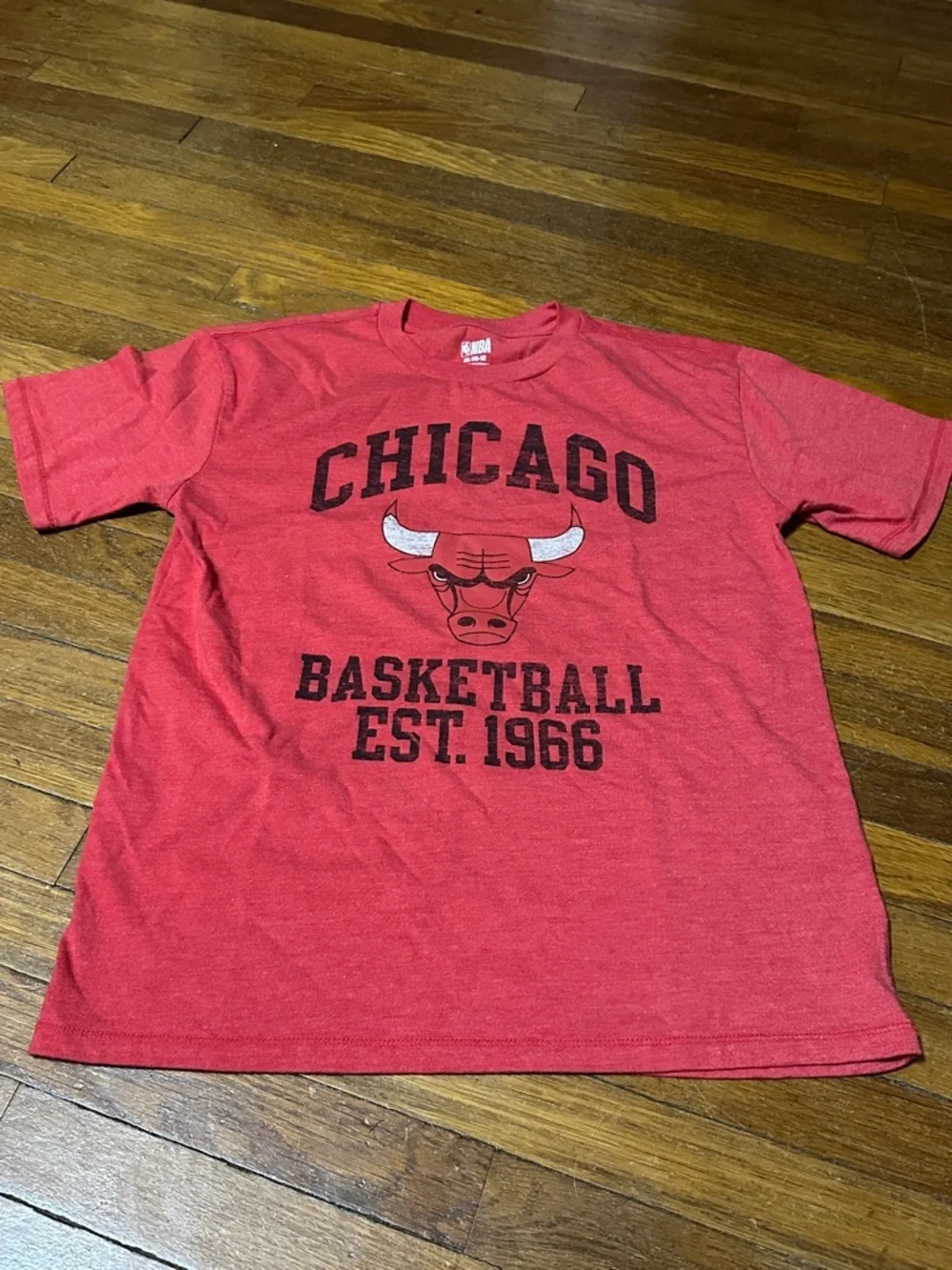 Chicago Bulls NBA Red Crewneck Tee, Youth XL